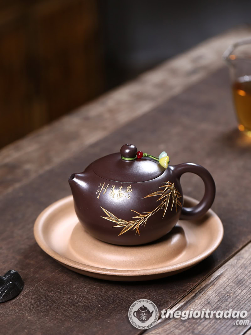 Ấm Tử Sa Tây Thi Kim Trúc Tử Nê 260ml 10 am tu sa tay thi kim truc tu ne 260ml--4