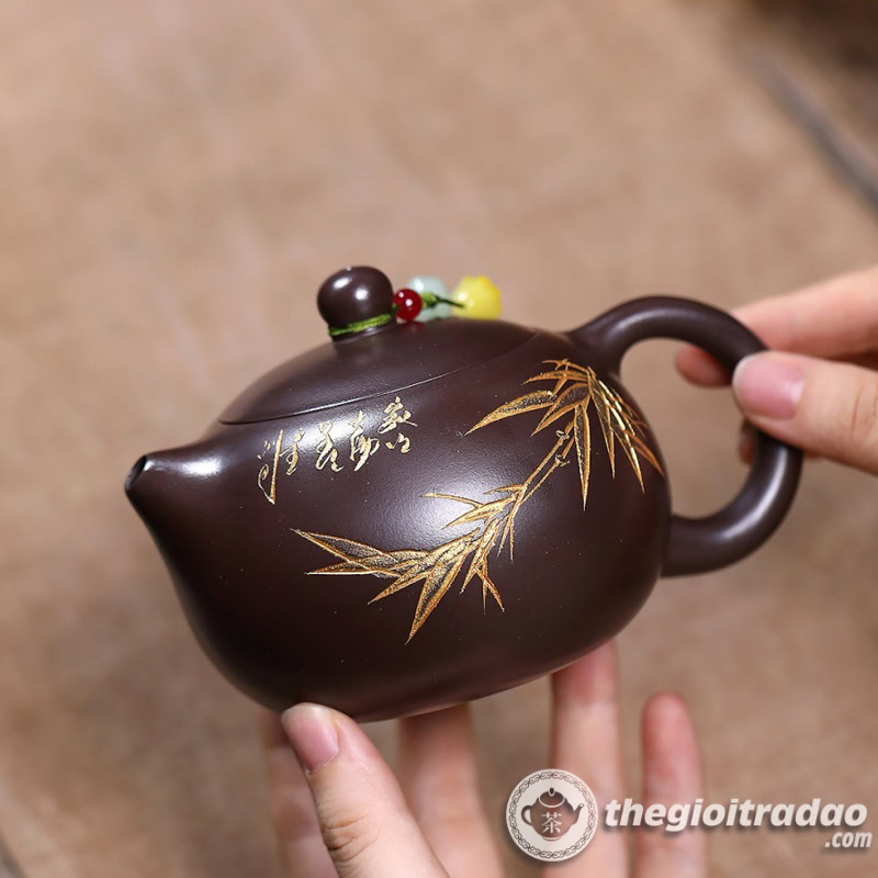 Ấm Tử Sa Tây Thi Kim Trúc Tử Nê 260ml 3 am tu sa tay thi kim truc tu ne 260ml--6