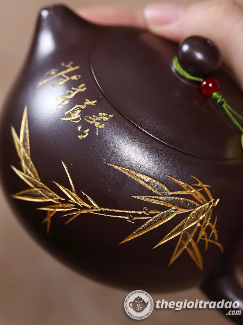 Ấm Tử Sa Tây Thi Kim Trúc Tử Nê 260ml 14 am tu sa tay thi kim truc tu ne 260ml--8