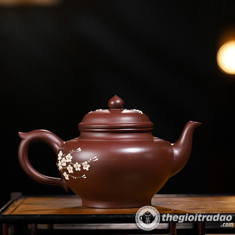 Ấm Tử Sa Tiếu Anh Mai Hoa Tử Nê 420ml 2 Ấm Tử Sa Tiếu Anh Mai Hoa Tử Nê 420ml - Ảnh 2