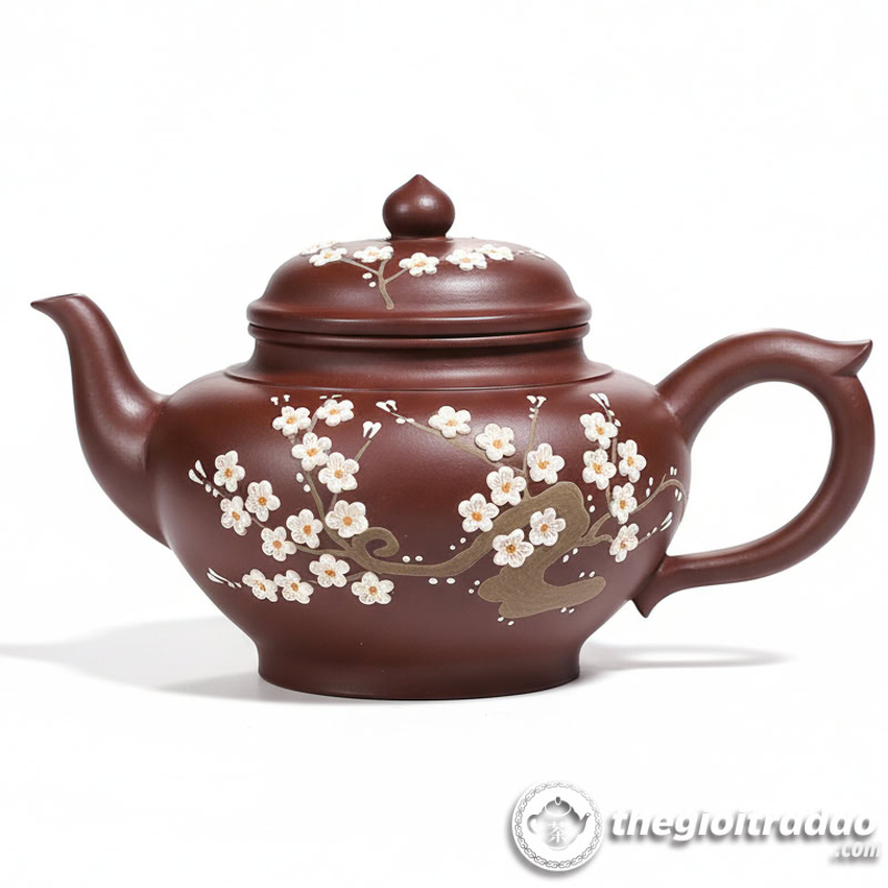 Ấm Tử Sa Tiếu Anh Mai Hoa Tử Nê 420ml 23 am tu sa tieu anh mai hoa tu ne 420ml--16