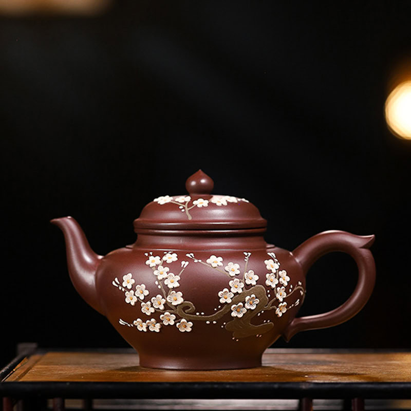 Ấm Tử Sa Tiếu Anh Mai Hoa Tử Nê 420ml 1 am tu sa tieu anh mai hoa tu ne 420ml--21