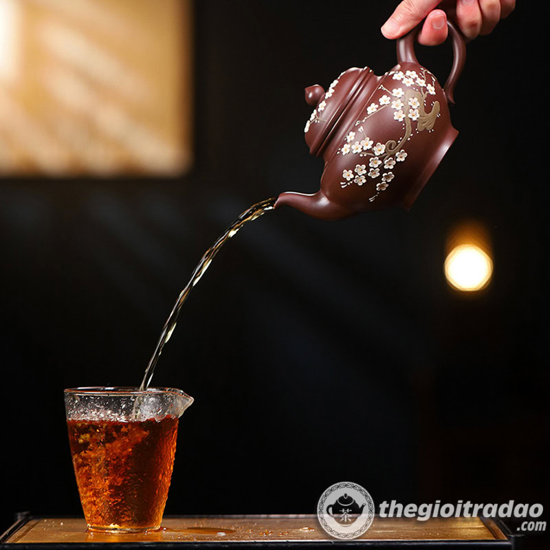 Ấm Tử Sa Tiếu Anh Mai Hoa Tử Nê 420ml 5 am tu sa tieu anh mai hoa tu ne 420ml--3