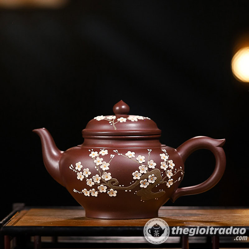 Ấm Tử Sa Tiếu Anh Mai Hoa Tử Nê 420ml 12 am tu sa tieu anh mai hoa tu ne 420ml--4