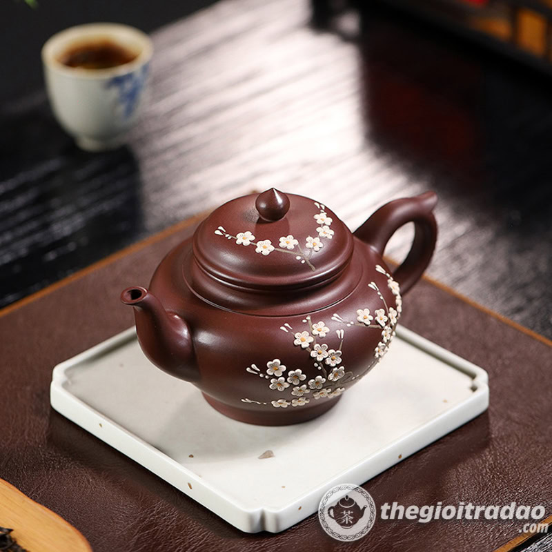 Ấm Tử Sa Tiếu Anh Mai Hoa Tử Nê 420ml 13 am tu sa tieu anh mai hoa tu ne 420ml--5