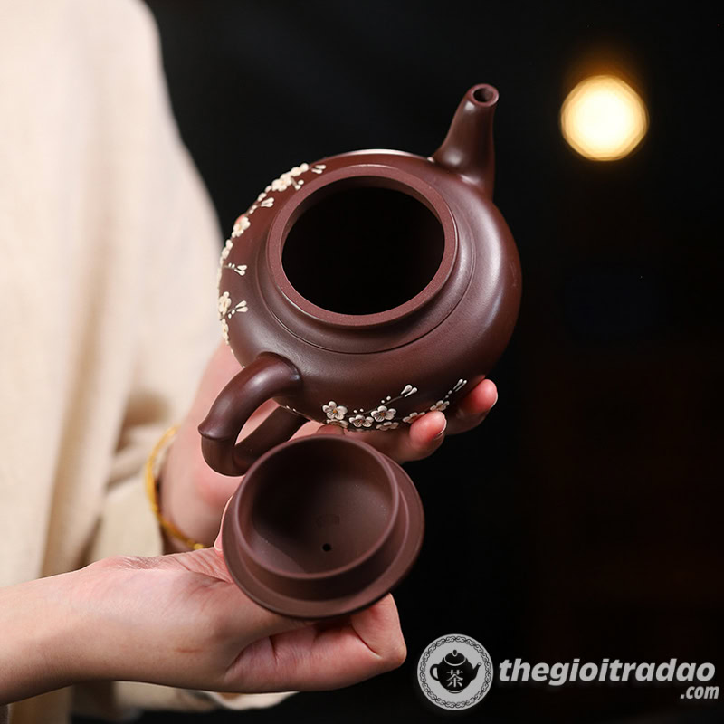 Ấm Tử Sa Tiếu Anh Mai Hoa Tử Nê 420ml 15 am tu sa tieu anh mai hoa tu ne 420ml--7