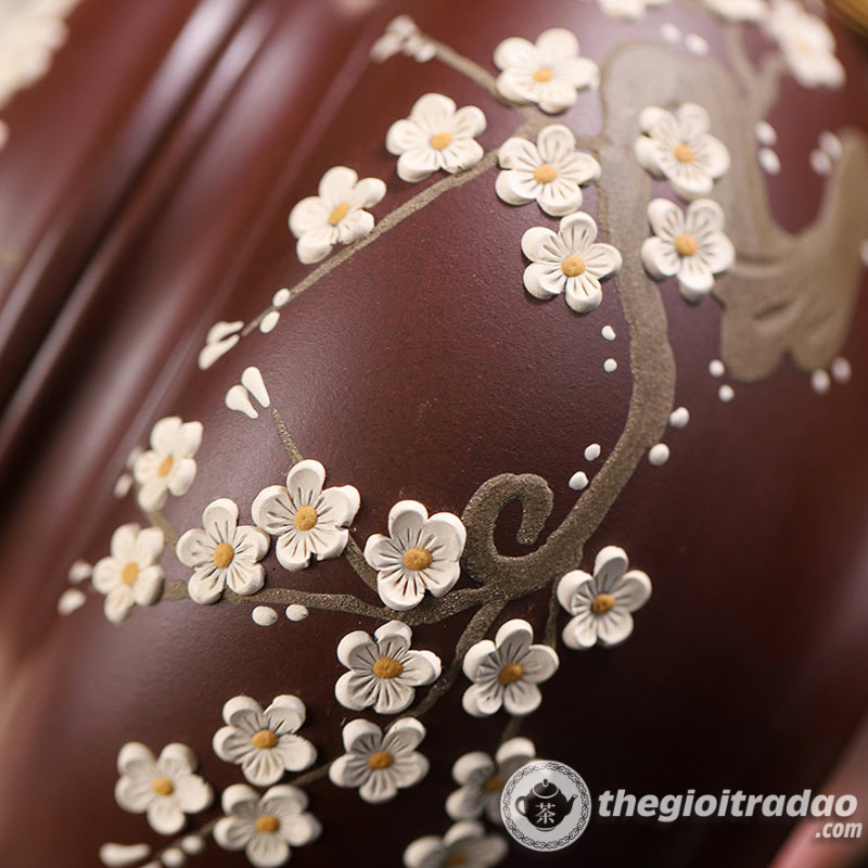 Ấm Tử Sa Tiếu Anh Mai Hoa Tử Nê 420ml 16 am tu sa tieu anh mai hoa tu ne 420ml--9