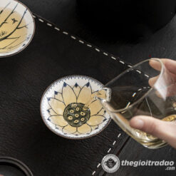 Bộ 10 Chén Trà Cảnh Đức Dáng Nón, Sứ Men Lam Cao Cấp 10 bo 10 chen uong tra su canh duc dang non--15