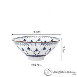 Bộ 10 Chén Trà Cảnh Đức Dáng Nón, Sứ Men Lam Cao Cấp 11 bo 10 chen uong tra su canh duc dang non--4