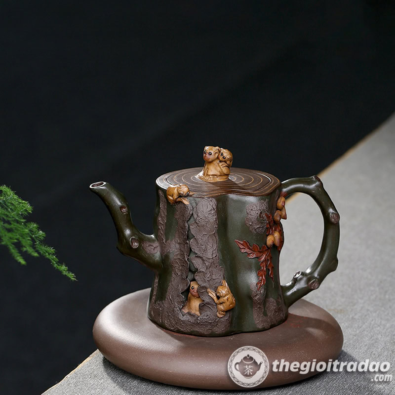 Ấm Tử Sa Cổ Thụ Trang Nguyên Khoáng Tử Nê 590ml 10 am tu sa co thu trang nguyen khoang tu ne 590ml--22