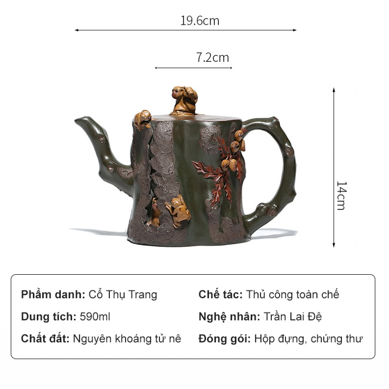 Ấm Tử Sa Cổ Thụ Trang Nguyên Khoáng Tử Nê 590ml 14 am tu sa co thu trang nguyen khoang tu ne 590ml--4