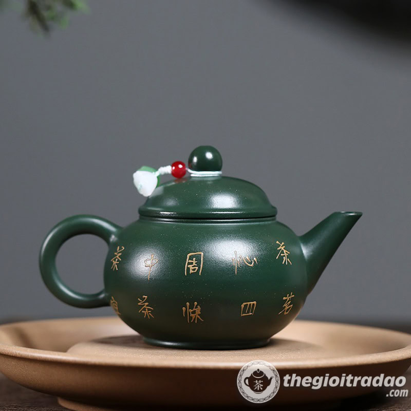 Ấm Tử Sa Thủy Bình Hoa Ngọc Lan Lục Nê 140ml 2 am tu sa thuy binh hoa moc lan luc ne 140ml--8