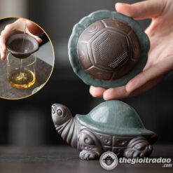 Bộ Lọc Trà Gốm Hình Con Rùa, Dụng Cụ Lọc Trà Độc Đáo 6 bo loc tra gom hinh con rua, dung cu loc tra thu cong doc dao-