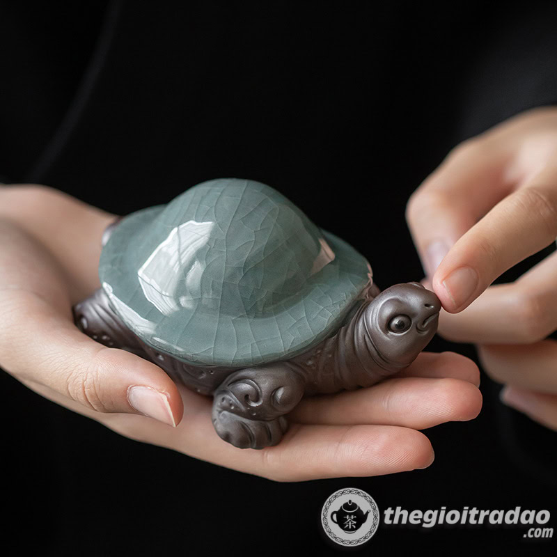 Bộ Lọc Trà Gốm Hình Con Rùa, Dụng Cụ Lọc Trà Độc Đáo 4 bo loc tra gom hinh con rua, dung cu loc tra thu cong doc dao--2