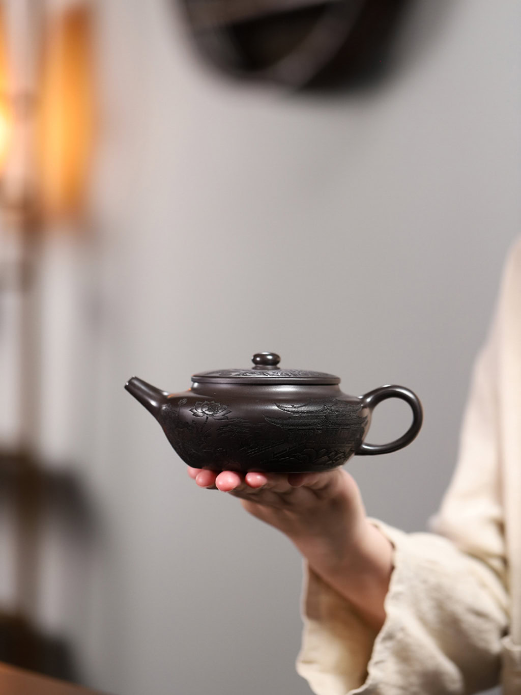 Ấm Tử Sa Biển Thần Nguyên Khoáng Thạch Hoàng 350ml--5