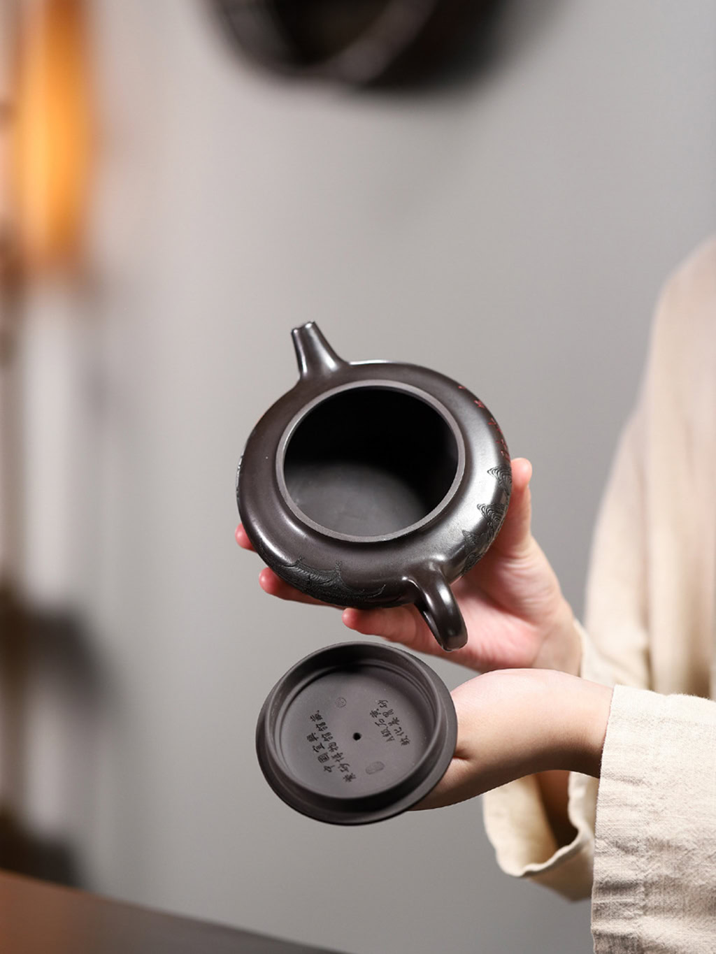 Ấm Tử Sa Biển Thần Nguyên Khoáng Thạch Hoàng 350ml--9