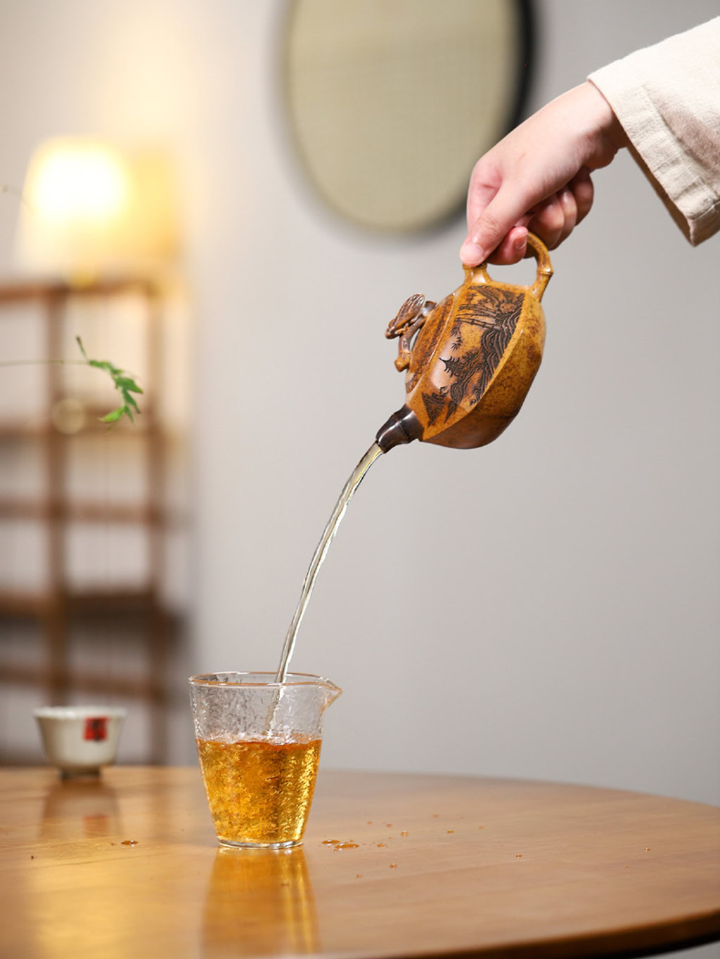 Ấm Tử Sa Ve Sầu Trúc Đỉnh Đoạn Nê Nung Củi 240ml--19