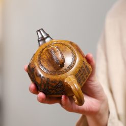 Ấm Tử Sa Ve Sầu Trúc Đỉnh Đoạn Nê Nung Củi 240ml--2