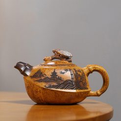 Ấm Tử Sa Ve Sầu Trúc Đỉnh Đoạn Nê Nung Củi 240ml--20