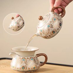 Bộ Ấm Chén Sứ Họa Tiết Hoàng Gia – Set 9 Món Sang Trọng Làm Quà Tặng 8 Bộ Ấm Chén Sứ Họa Tiết Hoàng Gia – Set 9 Món Sang Trọng Làm Quà Tặng--11