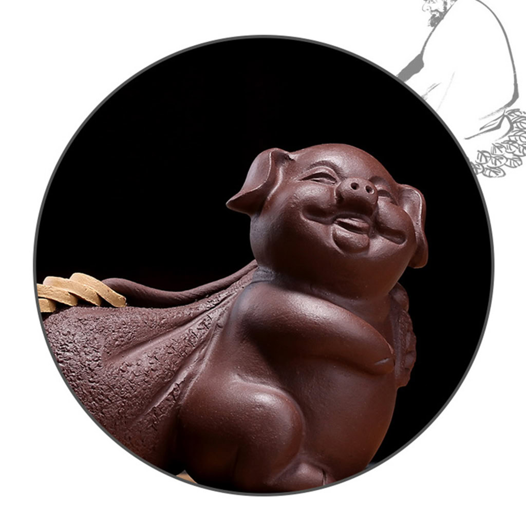 Tượng Chú Heo Tài Lộc Vác Bao Tiền Gốm Tử Sa-1993664958-6