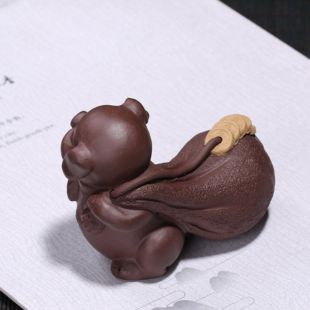Tượng Chú Heo Tài Lộc Vác Bao Tiền Gốm Tử Sa-1993664958-8