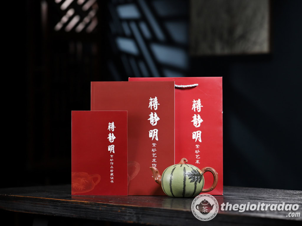 Ấm Tử Sa Quả Dưa Hấu Lục Nê 380ml 30 am tu sa qua dua hau luc ne 380ml--17