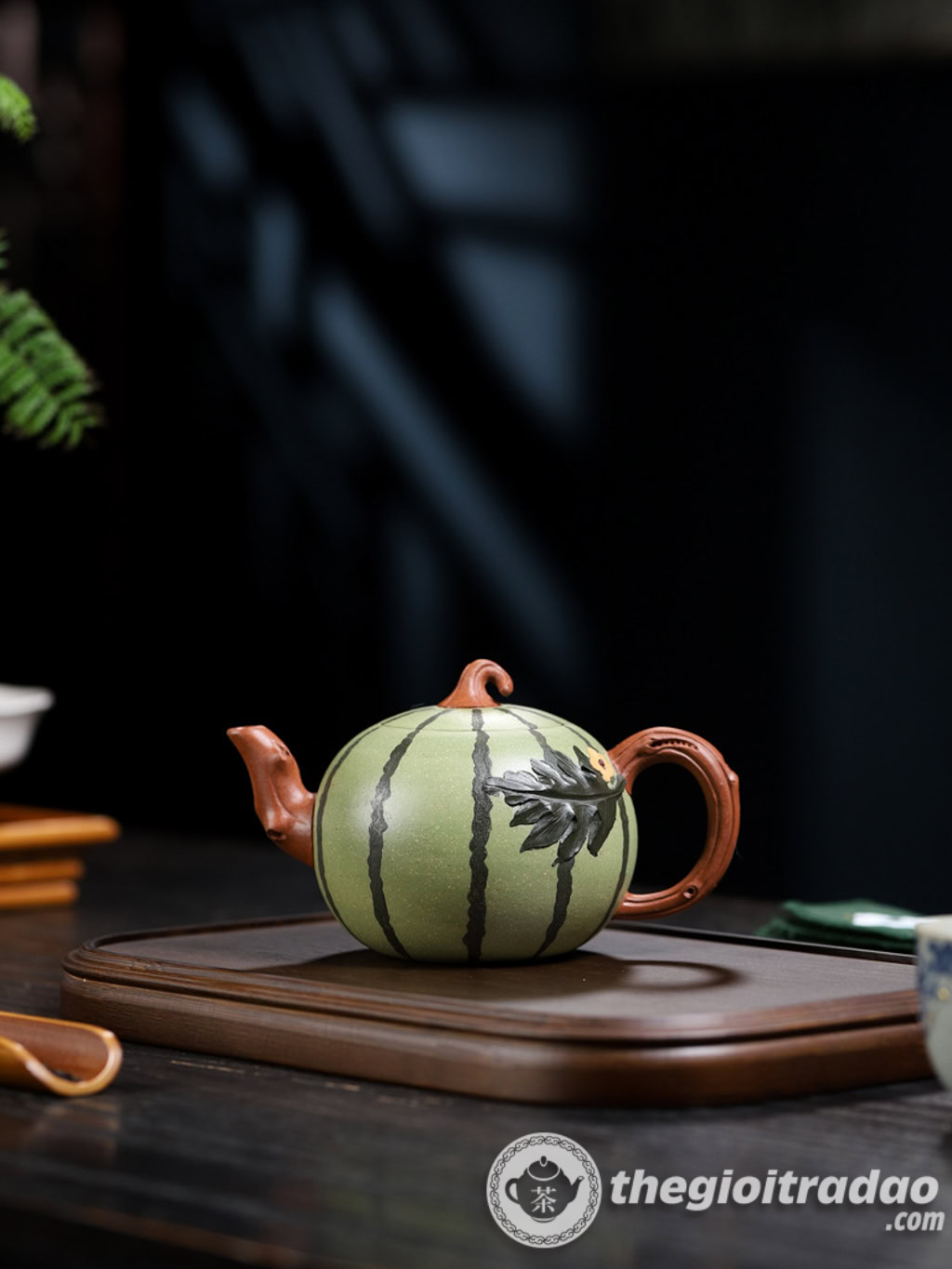 Ấm Tử Sa Quả Dưa Hấu Lục Nê 380ml 12 am tu sa qua dua hau luc ne 380ml--20