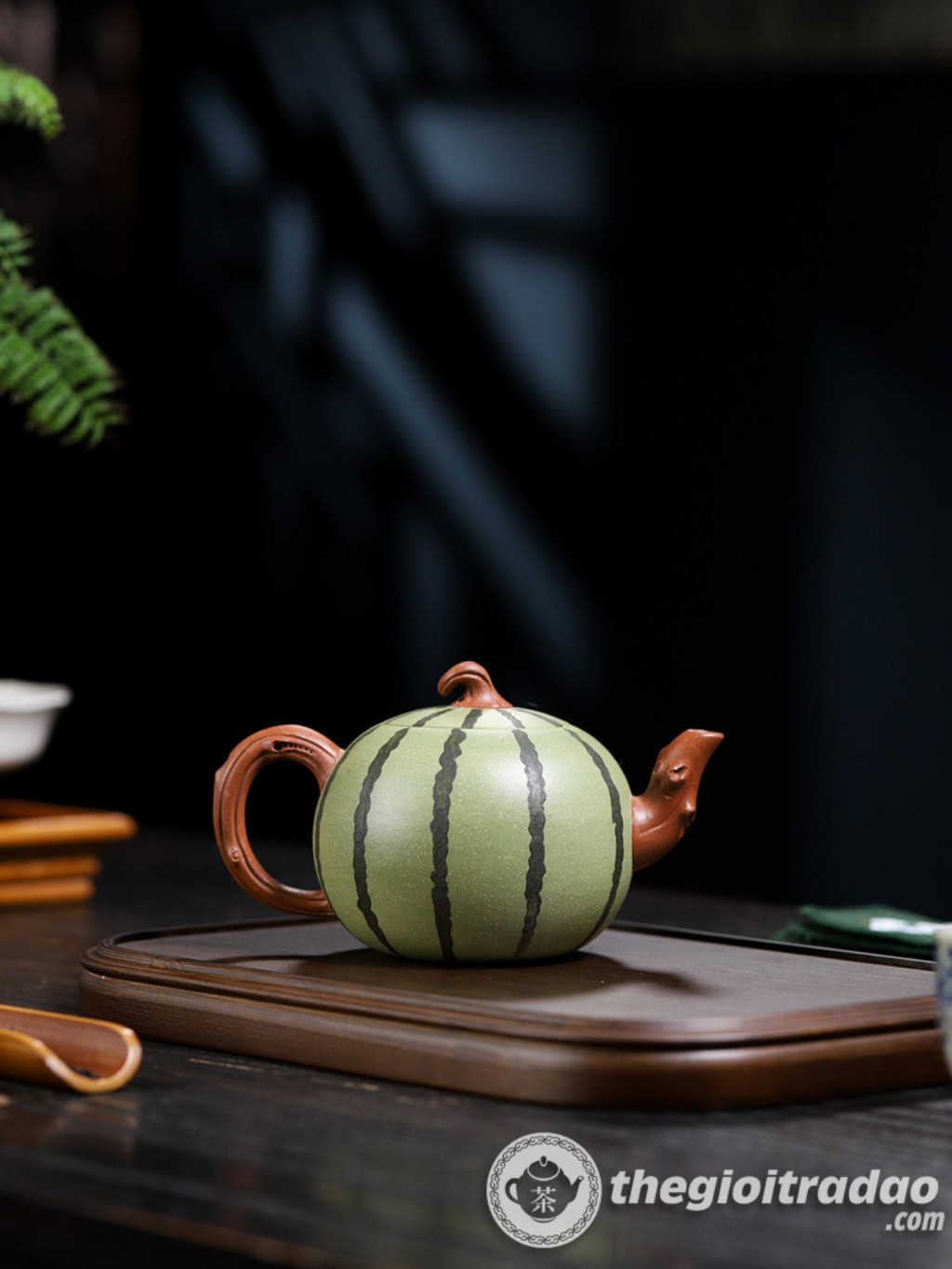 Ấm Tử Sa Quả Dưa Hấu Lục Nê 380ml 13 am tu sa qua dua hau luc ne 380ml--22