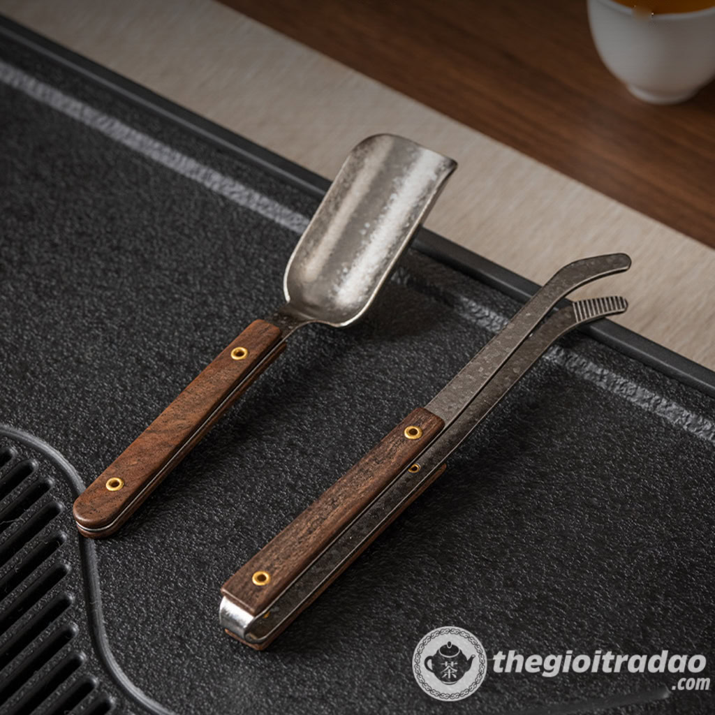 Bộ Kẹp Trà Và Xúc Trà Titan Nguyên Chất, Dụng Cụ Pha Trà Đạo Cao Cấp 21 bo kep tra va xuc tra titan nguyen chat, dung cu pha tra dao cao cap--5