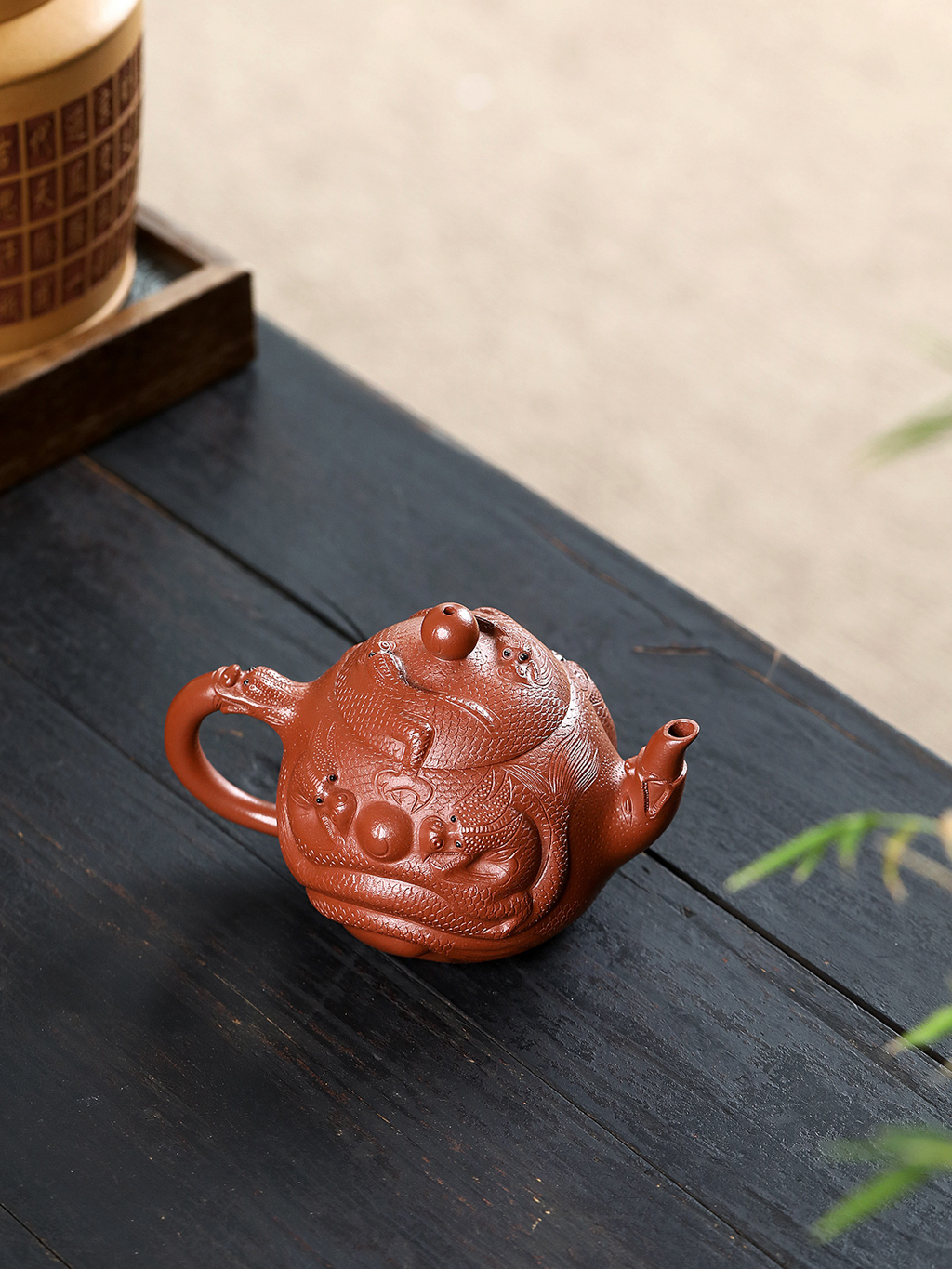 Ấm Tử Sa Cửu Long Chí Tôn Chu Nê 260ml--9