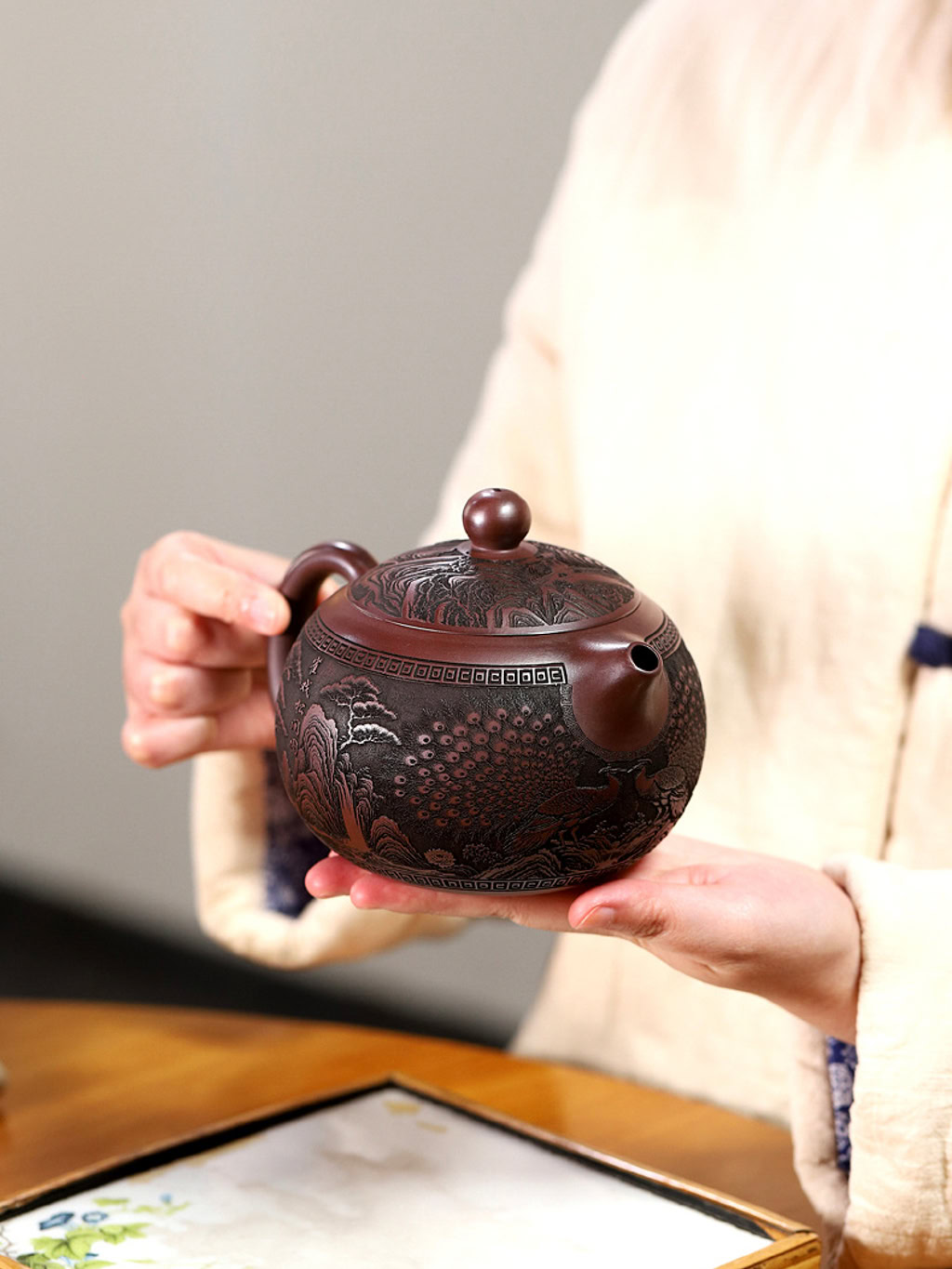 Ấm Tử Sa Tây Thi Cổ Vận Nguyên Khoáng Tử Nê 680ml--21