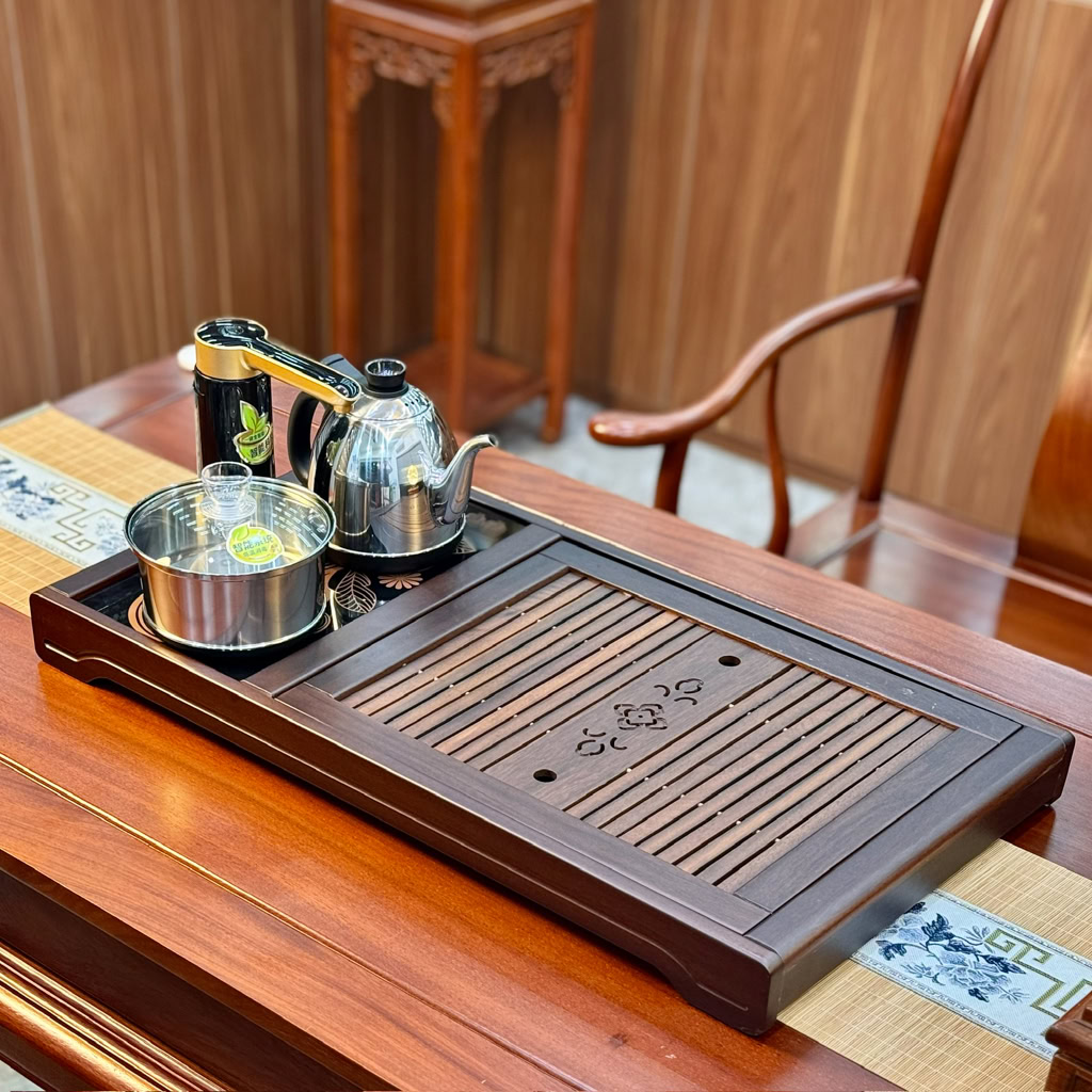 Bàn Trà Điện Gỗ Hương Cao Cấp – Tự Động Đun Nước-299