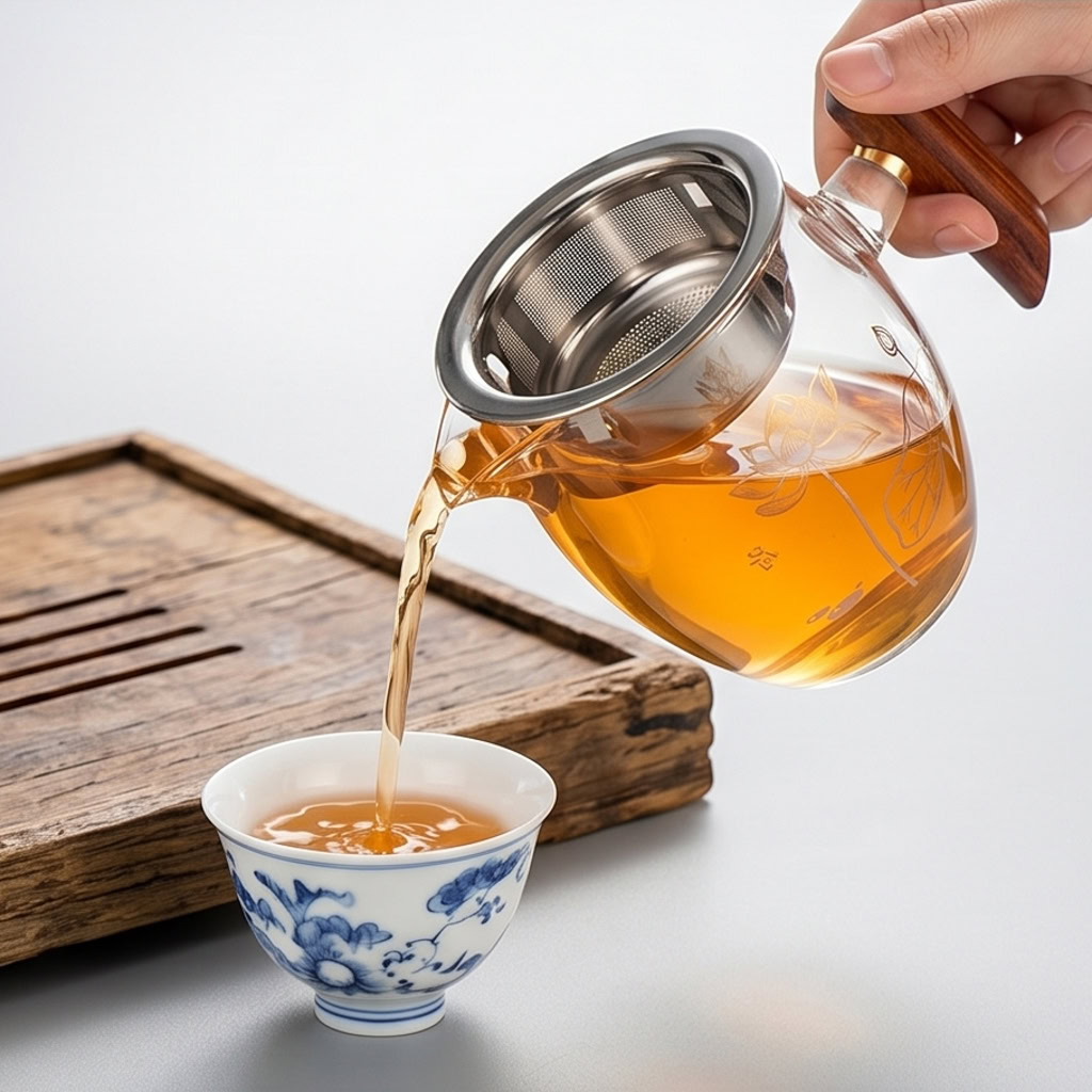 Tống Trà Thủy Tinh Cán Gỗ Họa Tiết Hoa Sen Kèm Lọc 350ml 10 Tong Tra Thuy Tinh Can Go Hoa Tiet 16