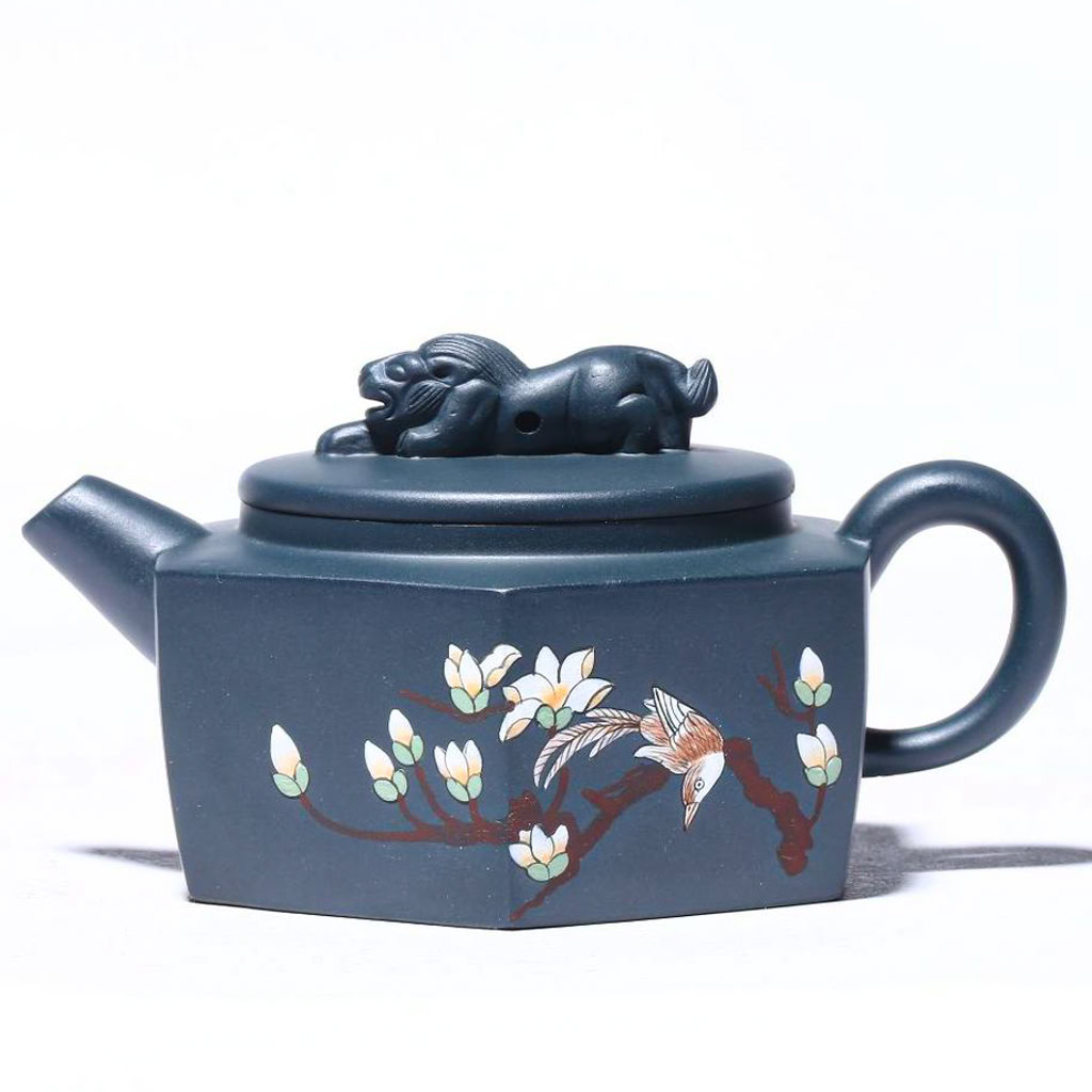 Ấm Tử Sa Lục Phương Hùng Sư Thiên Thanh Nê 200ml 5 Ấm Tử Sa Lục Phương Hùng Sư Thiên Thanh Nê 200ml - Ảnh 5