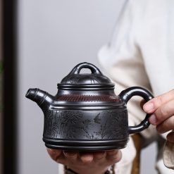 Ấm Tử Sa Trúc Đỉnh Nguyên Khoáng Thạch Hoàng 340ml
