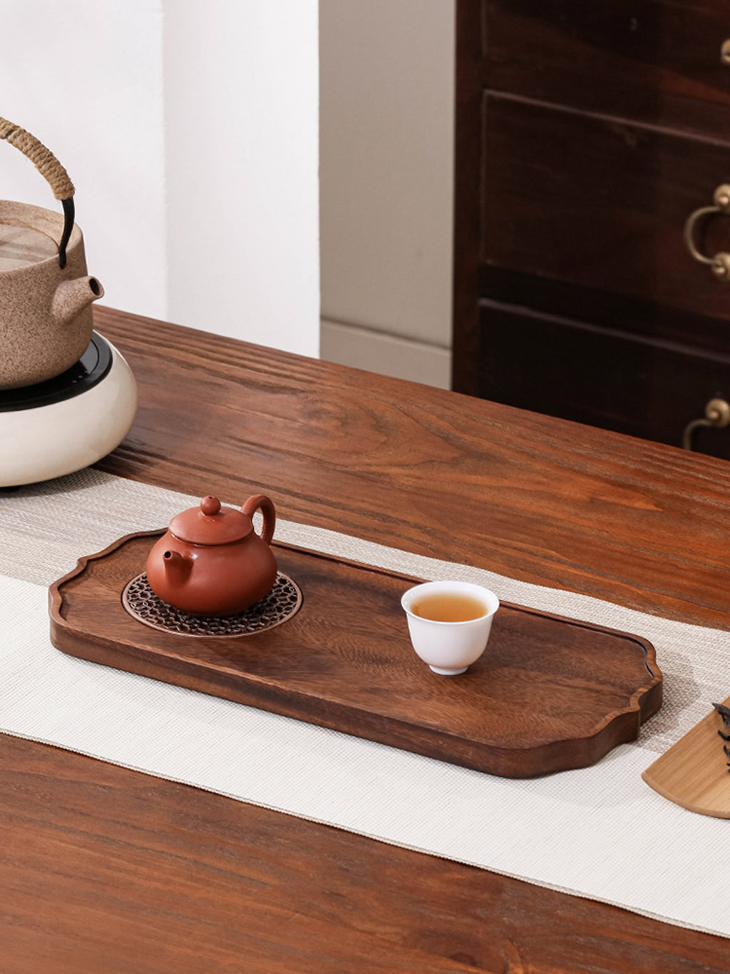 Khay Tra Kho Go Tu Nhien Kem O Thoat Nuoc 35x15.5cm 11