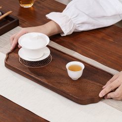 Khay Tra Kho Go Tu Nhien Kem O Thoat Nuoc 35x15.5cm 9