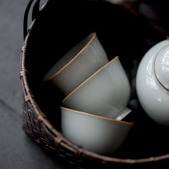 Chén Thưởng Trà Sứ Men Ngọc Phỏng Cổ 40ml - Ảnh 3