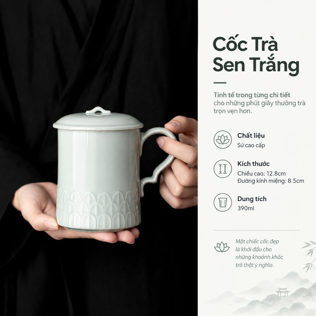 Coc Loc Tra Su Lien Hoa 390ml – Co Nap Loi Loc Tach Ba Pha Tra Van Phong 2026