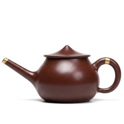 Ấm Tử Sa Ngư Ông Viền Vàng Tử Nê 150ml - Ảnh 6