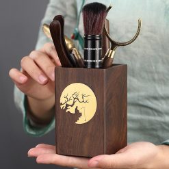 Bộ Dụng Cụ Trà Đạo Khảm Đồng Họa Tiết Ngư Ông – 6 Món - Ảnh 3