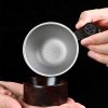 Lưới Lọc Trà Titan Siêu Mịn Tay Cầm Gỗ Tự Nhiên – Kèm Đế Gỗ
